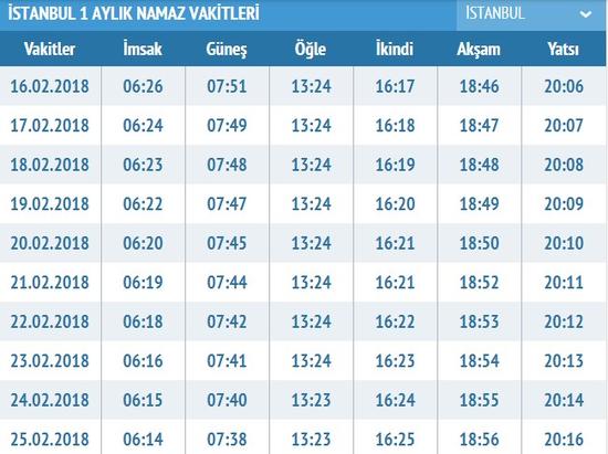 istanbul da bugun cuma namazi saat kacta 23 subat cuma namaz saatleri