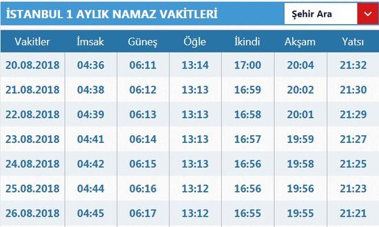 istanbul kurban bayram namazi vakti ne zaman 2018 istanbul ramazan bayrami namaz saati